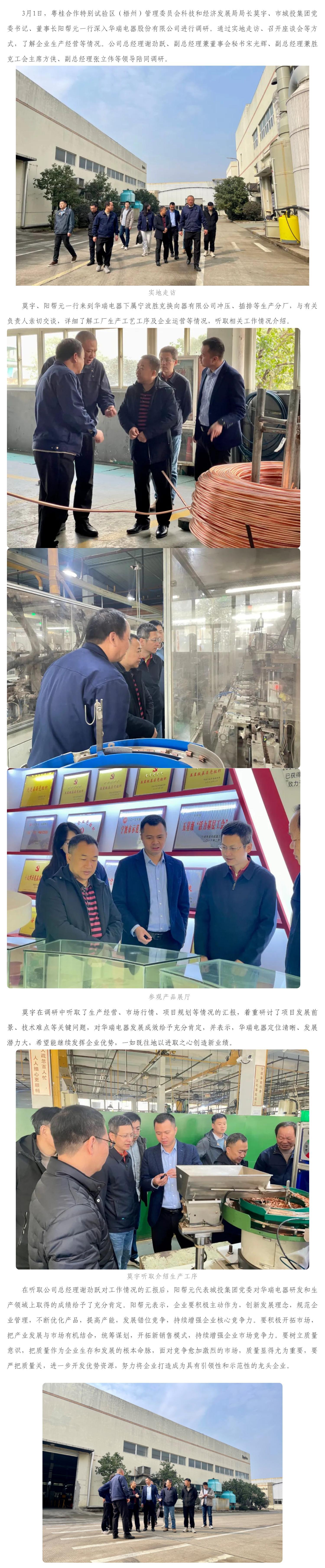 莫宇、陽幫元一行深入華瑞電器股份有限公司調(diào)研指導(dǎo)工作_壹伴長圖1.jpg